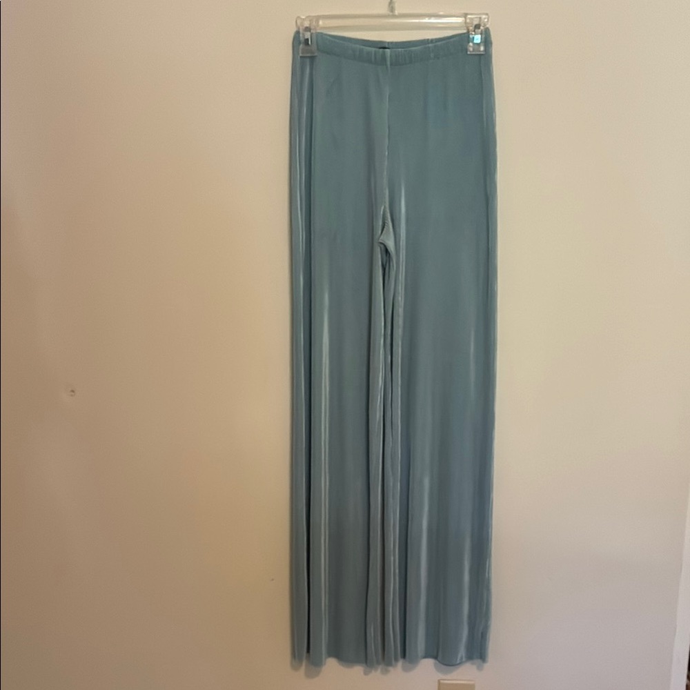 Zara Teal Wide Leg Pants